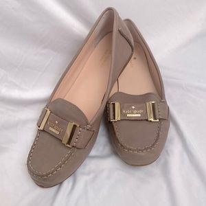 Kate Spade Loafers - Tan w/ Gold Hardware